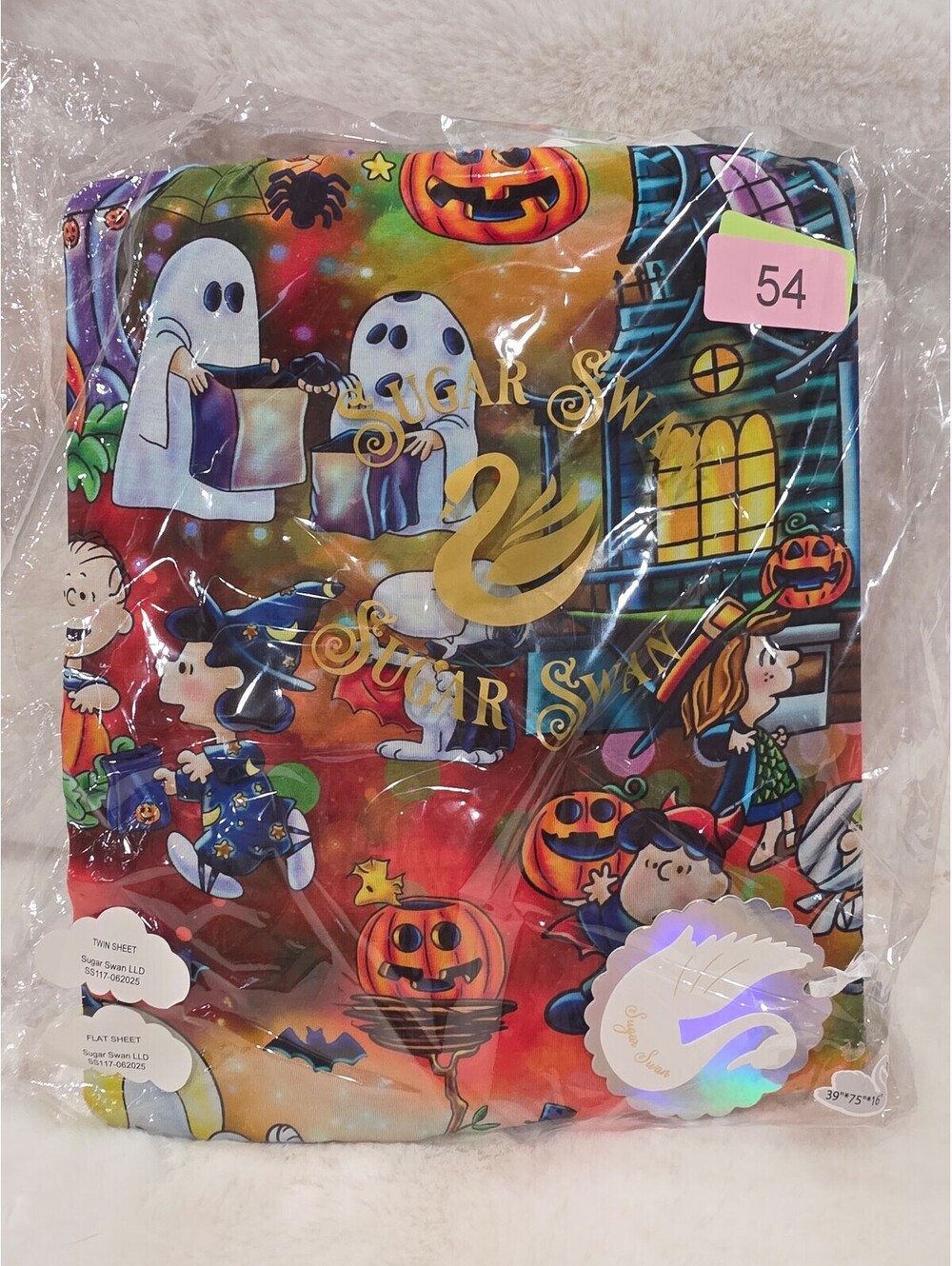 Sugar Swan Halloween Charlie Brown Twin set